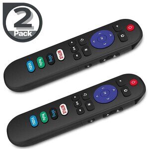 2-Pack New Replacement Remote For All Roku Smart TV TCL Hisense Onn Philips LG